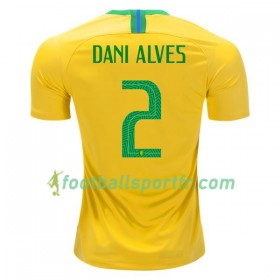 Tenue Brésil Dani Alves 2 Domicile Coupe du monde 2018 Maillot de Foot